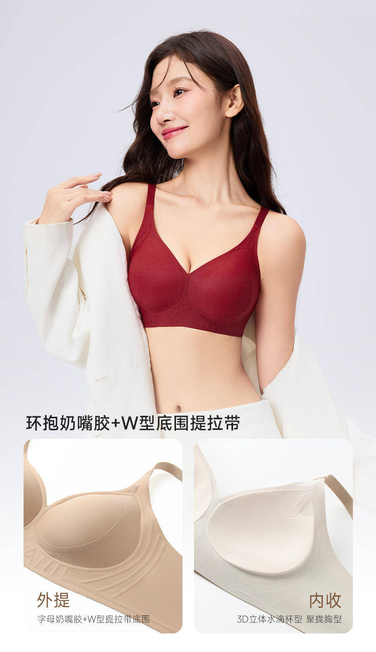 裸感普拉提无痕内衣女士软支撑小胸聚拢显大侧收副乳防下垂服装模特展示道具详情6