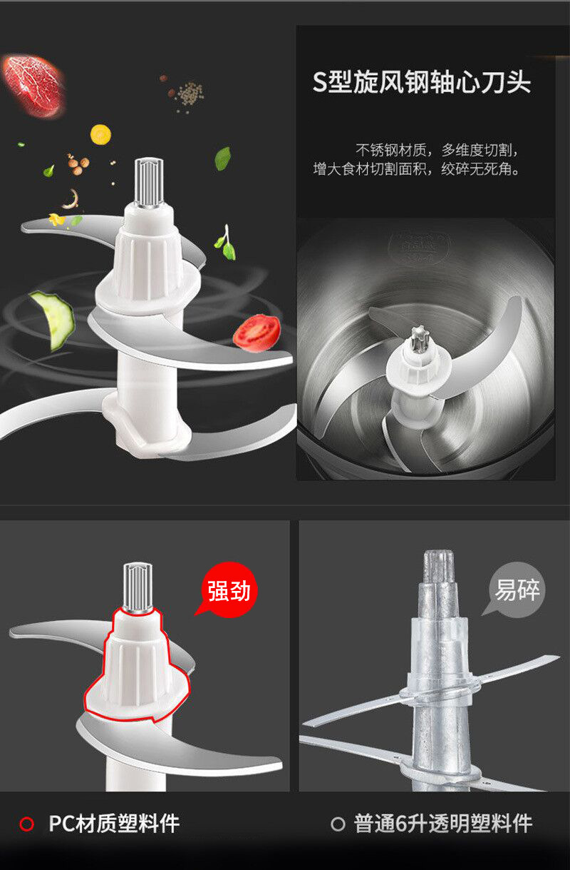 6L stainless steel electric meat grinder, 2L110V English meat grinder, 3L dual-speed, 8L large-capacity foreign trade meat mixer pic 23