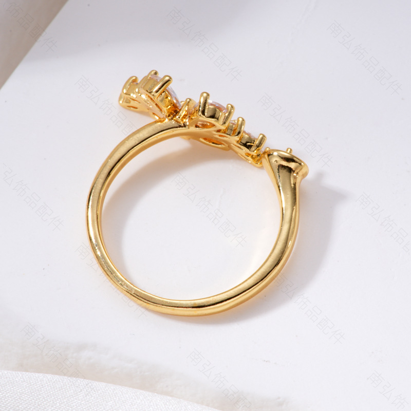 Pearl ring, earneedle pendant, three-piece set, empty stand, heavy butterfly design, high-end feel, DIY light luxury, high-end feel pic 8
