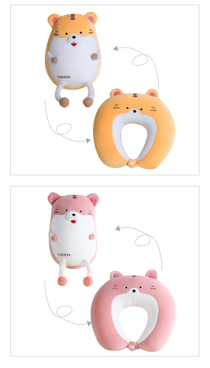 新款变形卡通u型枕企鹅两用枕功能枕泡沫粒子枕可爱公仔颈枕批发详情10