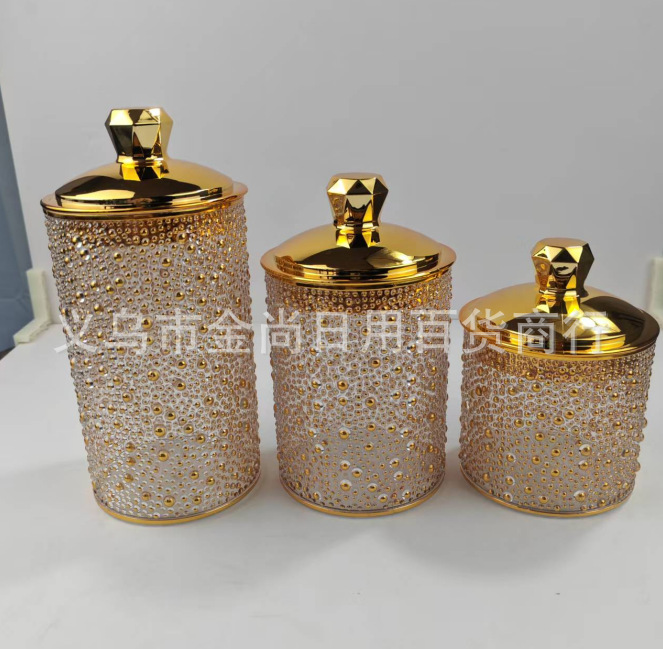 圆形方纹密封罐坚果罐透明实色异形纹圆形红糖储物罐食品级塑料罐详情8