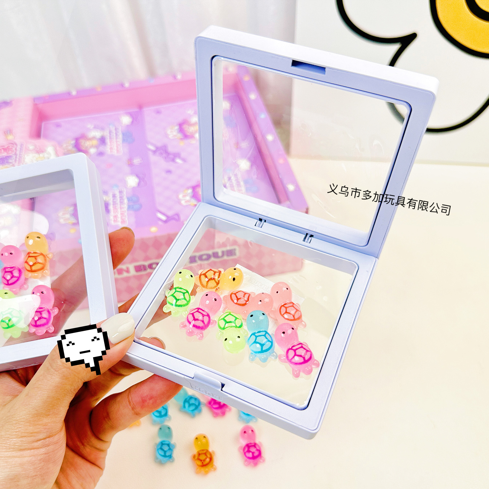 12入夜光迷你小乌龟树脂挂件盲袋夜光海龟网红抖音盲袋树脂摆件对详情12