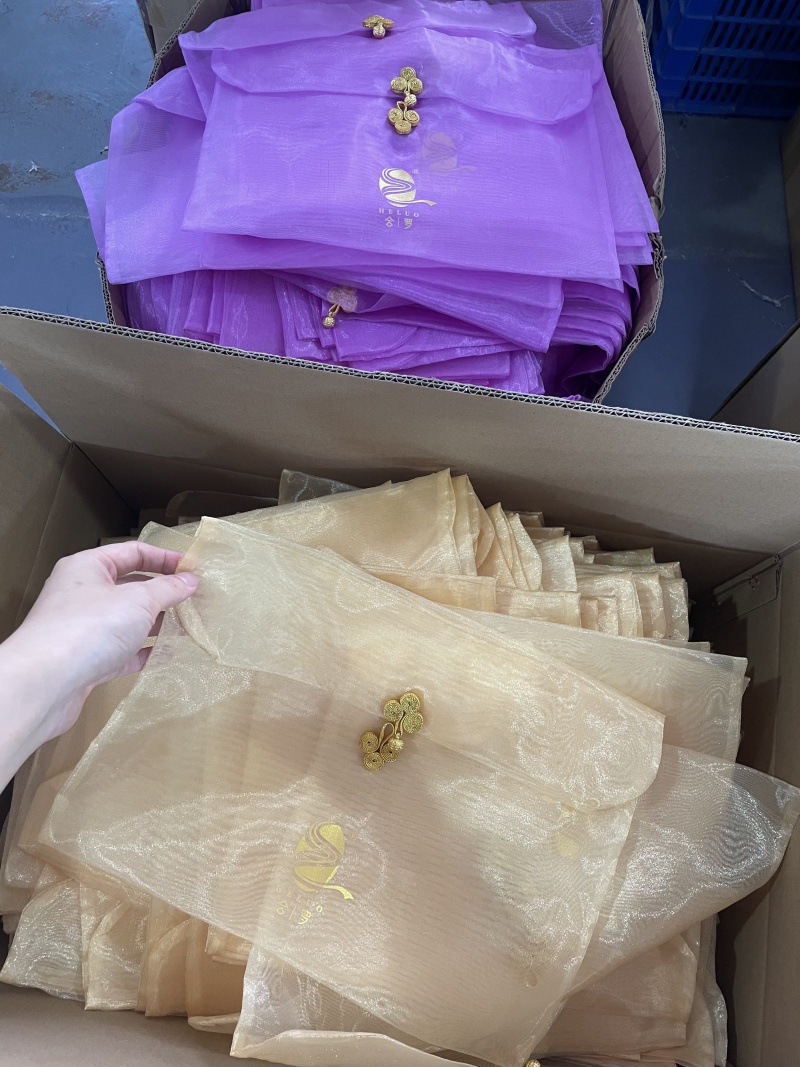 高密度无光纱翻盖袋丝巾旗袍内衣服饰专用包装袋中国风信封收纳袋详情8