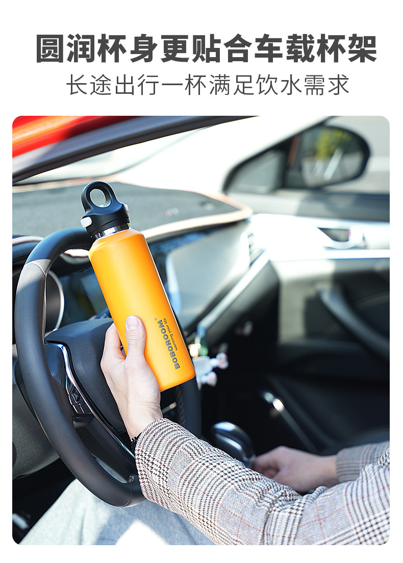 BOBOROOM threaded insulated cup, 316 stainless steel large-capacity water cup, student coffee cup, portable pic 14