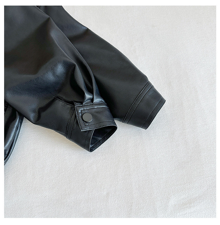 风之谷2024秋季新款童装儿童复古百搭立领夹克男女童帅气皮衣外套详情21