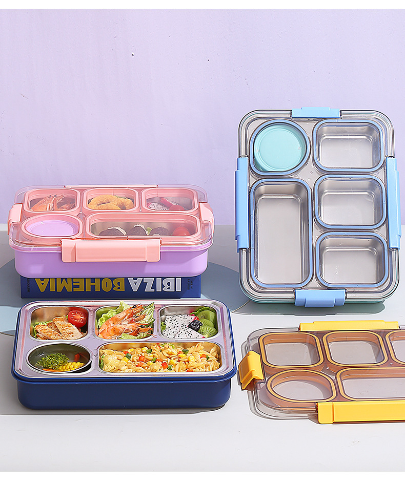 学生带饭多格盒不锈钢保温饭盒送饭专用独立分格密封防窜味午餐盒详情13