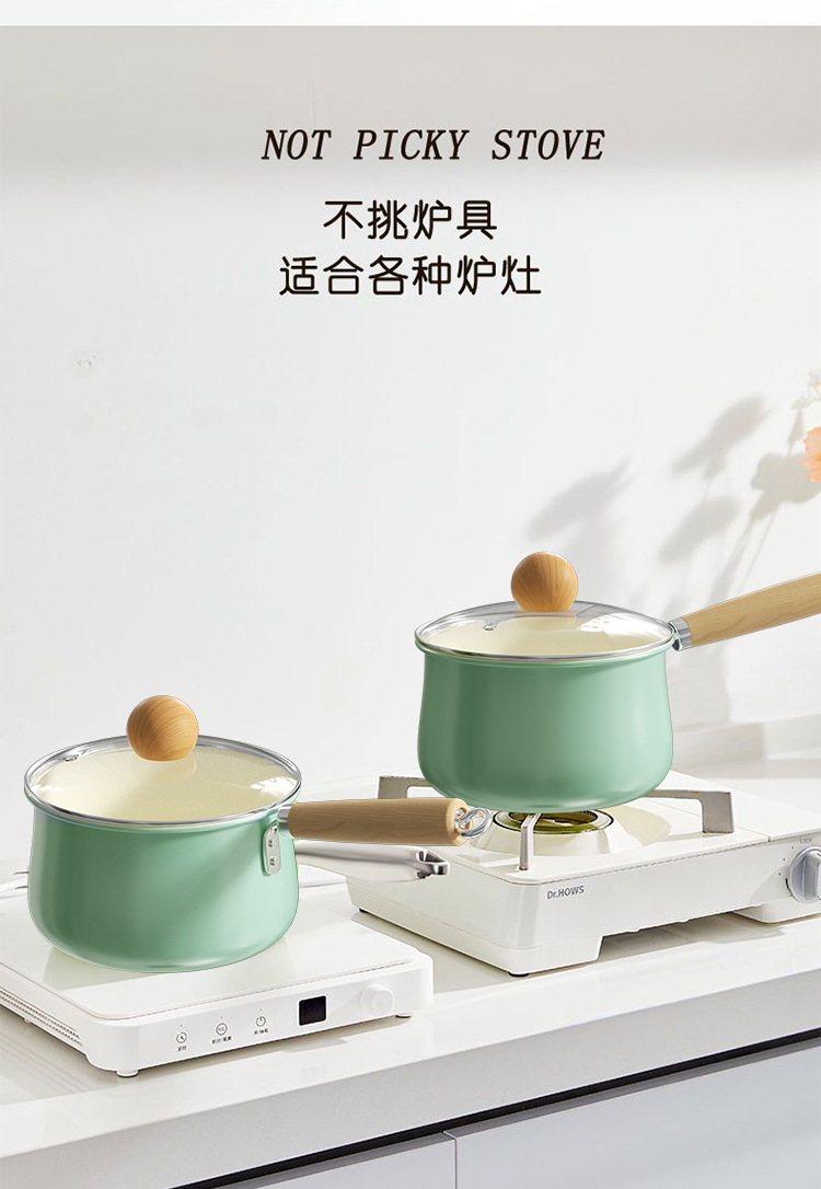 Ceramic small milk pot, household baby food pot, household snow flat pot, ceramic non-stick pot, universal stove, small soup pot pic 10