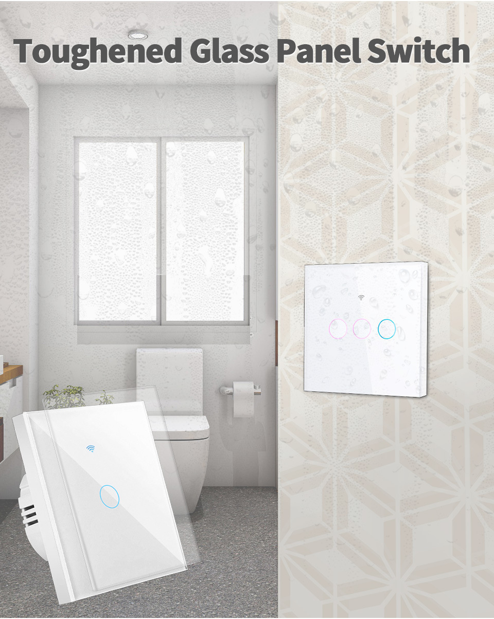 Tuya WiFi+ Bluetooth +RF smart touch switch, single-fire and zero-fire universal European and British standard switch pic 4