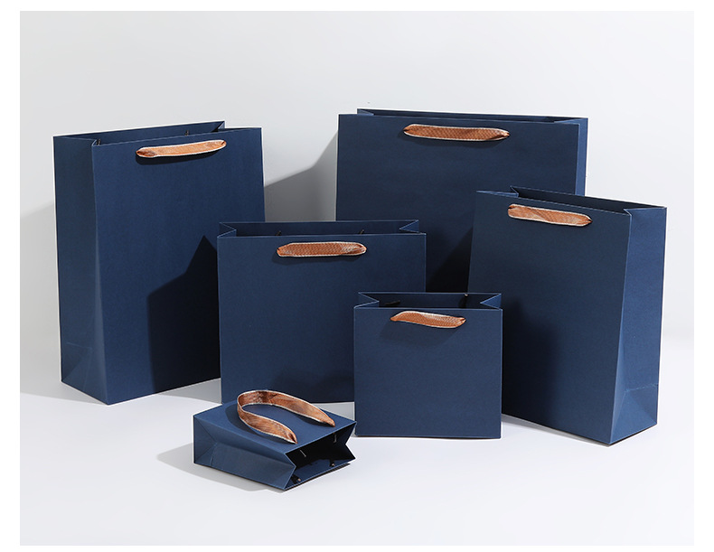 Gift bags in stock, simple style solid color paper bags, company exhibition and sales event, gift packaging bag manufacturer wholesale pic 7