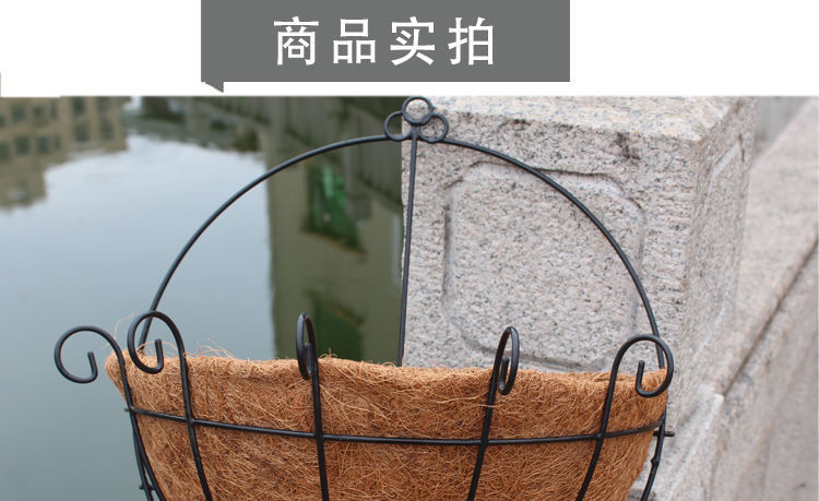 椰棕垫壁挂花盆悬挂式吊兰花盆创意吊盆挂绿萝多肉垂吊壁挂架包邮详情5