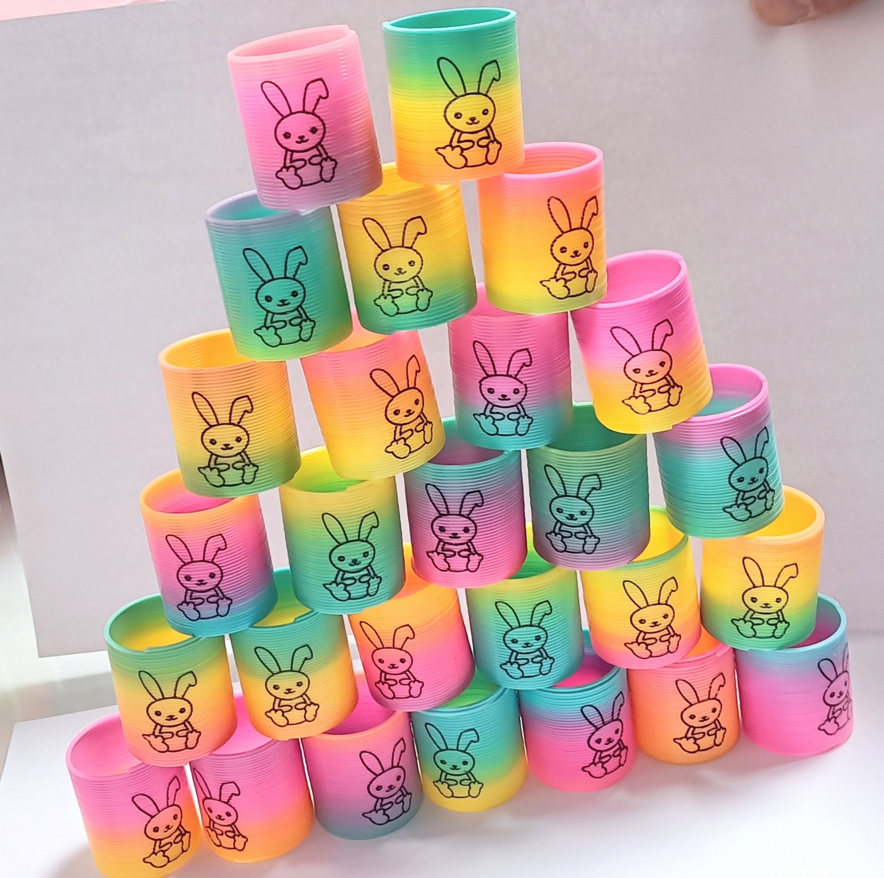 魔力彩虹圈迷你笑脸3.2x3.5CM叠叠乐七彩弹簧圈儿童玩具工厂批发详情10