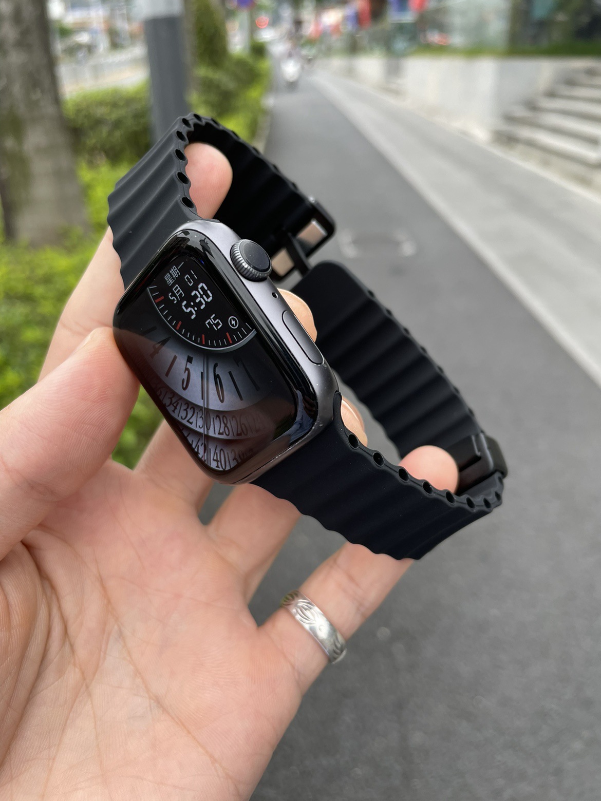 新款海洋透气硅胶磁吸简约适用苹果手表带AppleWatch456iwatch789详情10