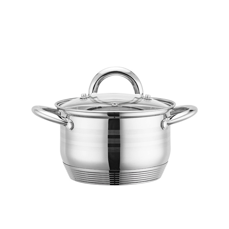 跨境不锈钢12件套锅线柄奶锅不锈钢汤锅蒸锅详情7