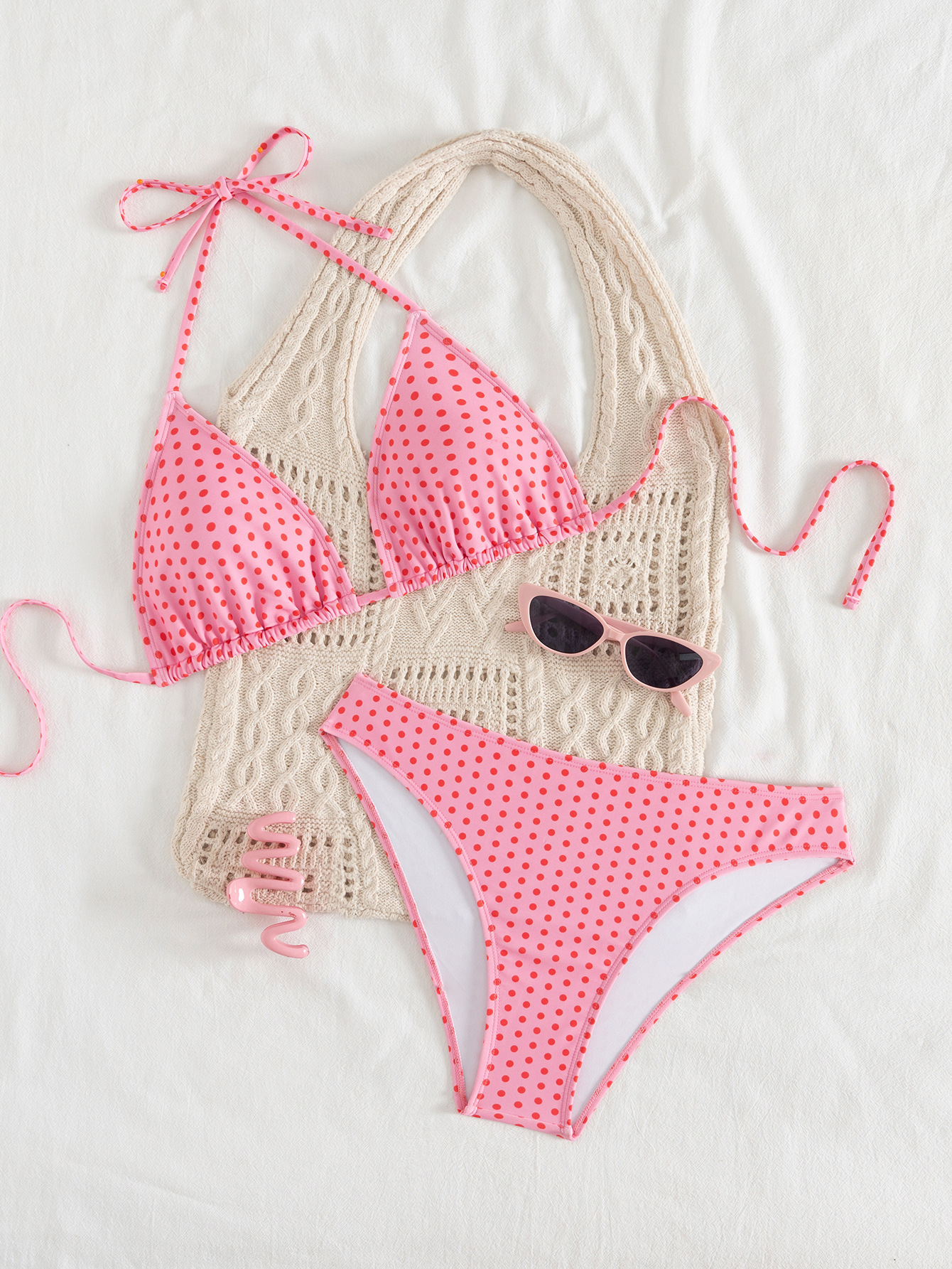 2026 New European and American cross-border bikini print leopard print strap triangular cup sexy bikini two-piece swimsuit for women pic 48