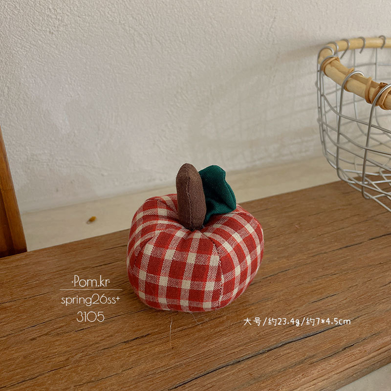Spring new floral apple figurine, fabric handcrafted fruit-themed photography prop, InS-style room decoration item pic 6