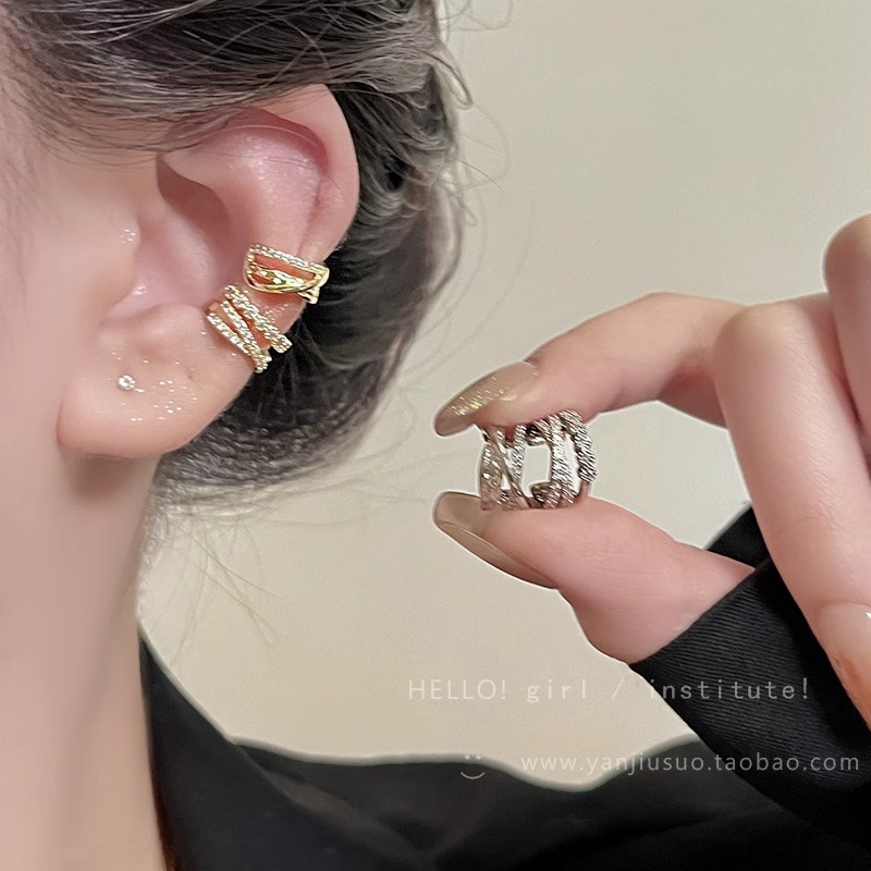 很飒哟~ins风多层耳骨夹气质小众耳夹无耳洞女轻奢感耳环耳饰详情9