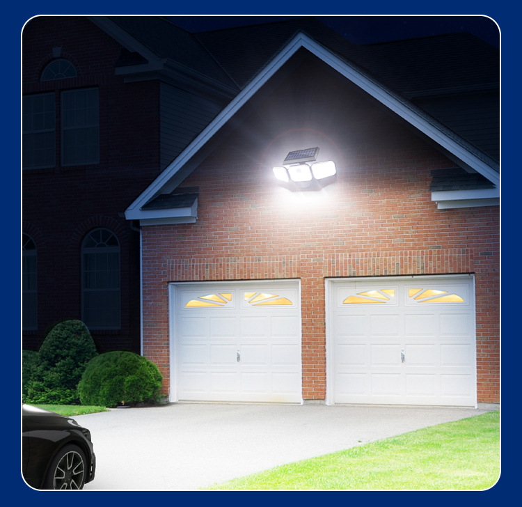 Cross-border new solar lamp 122LED human body sensing garden lamp ultra-bright waterproof lighting street lamp pic 12