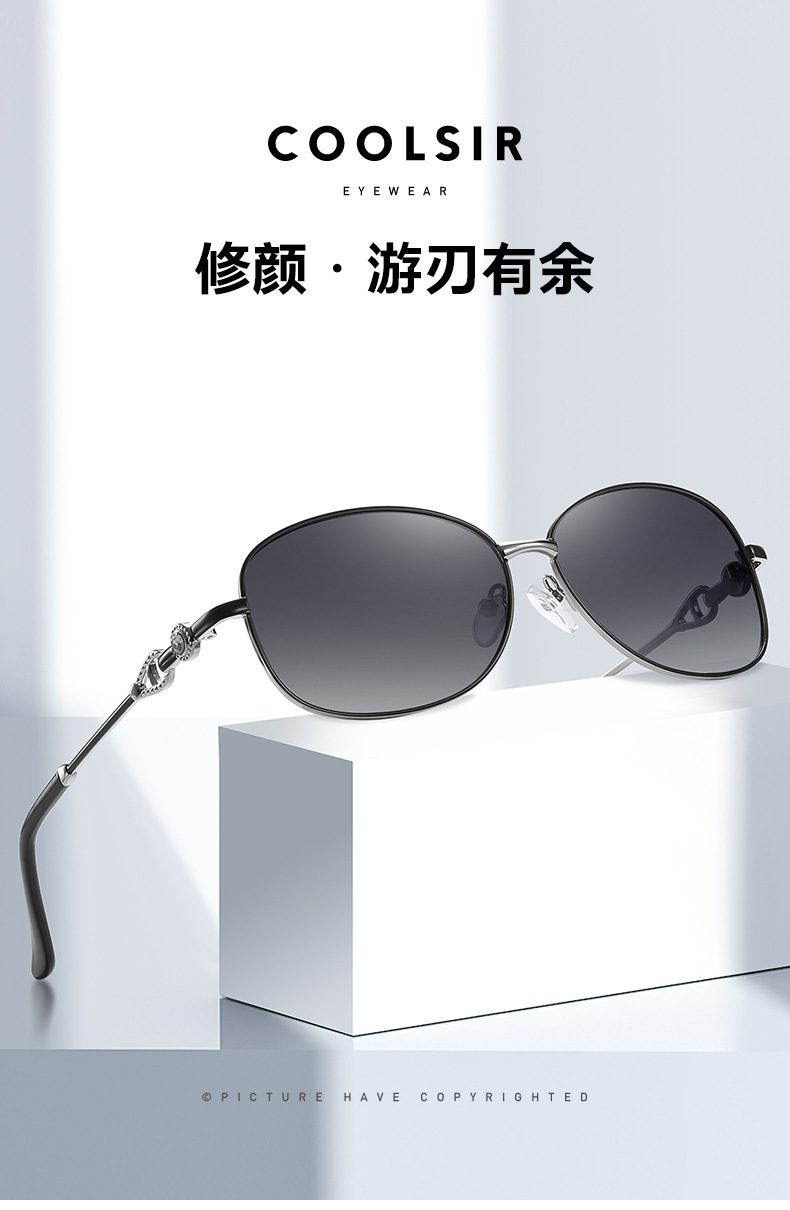 新款时尚镶钻女款眼镜遮阳眼镜612女士偏光太阳镜双色墨镜太阳镜详情1