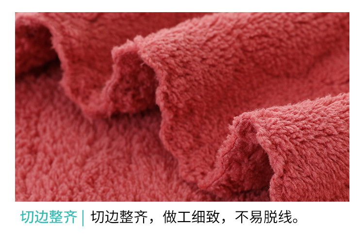 【 Chi Jia 】 Soft adult household European coral fleece cover towel, absorbent couple bath dry hair towel for face wiping pic 7