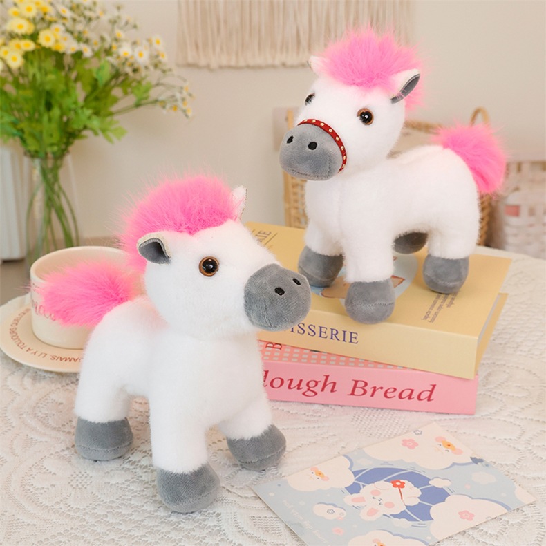 可旋转仿真小马可爱小马玩偶公仔毛绒玩具国潮玩具马年吉祥物娃娃女孩礼物详情15
