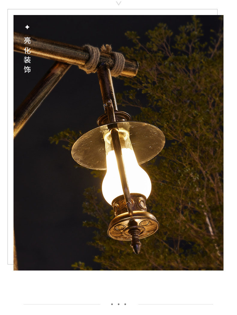 3-meter retro horse lantern led Chinese-style outdoor antique courtyard lamp, folk custom street inn, park landscape road pic 15