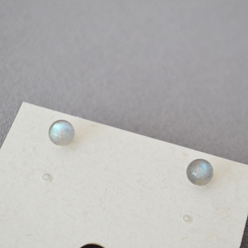 日韩小众简约月光拉长石天河石小巧日常通勤款925银针耳钉耳饰女详情4