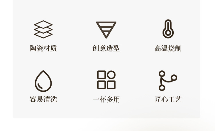 中古陶瓷马克杯家用带把拿铁咖啡杯ins风喝水杯子创意瓷杯牛奶杯详情4