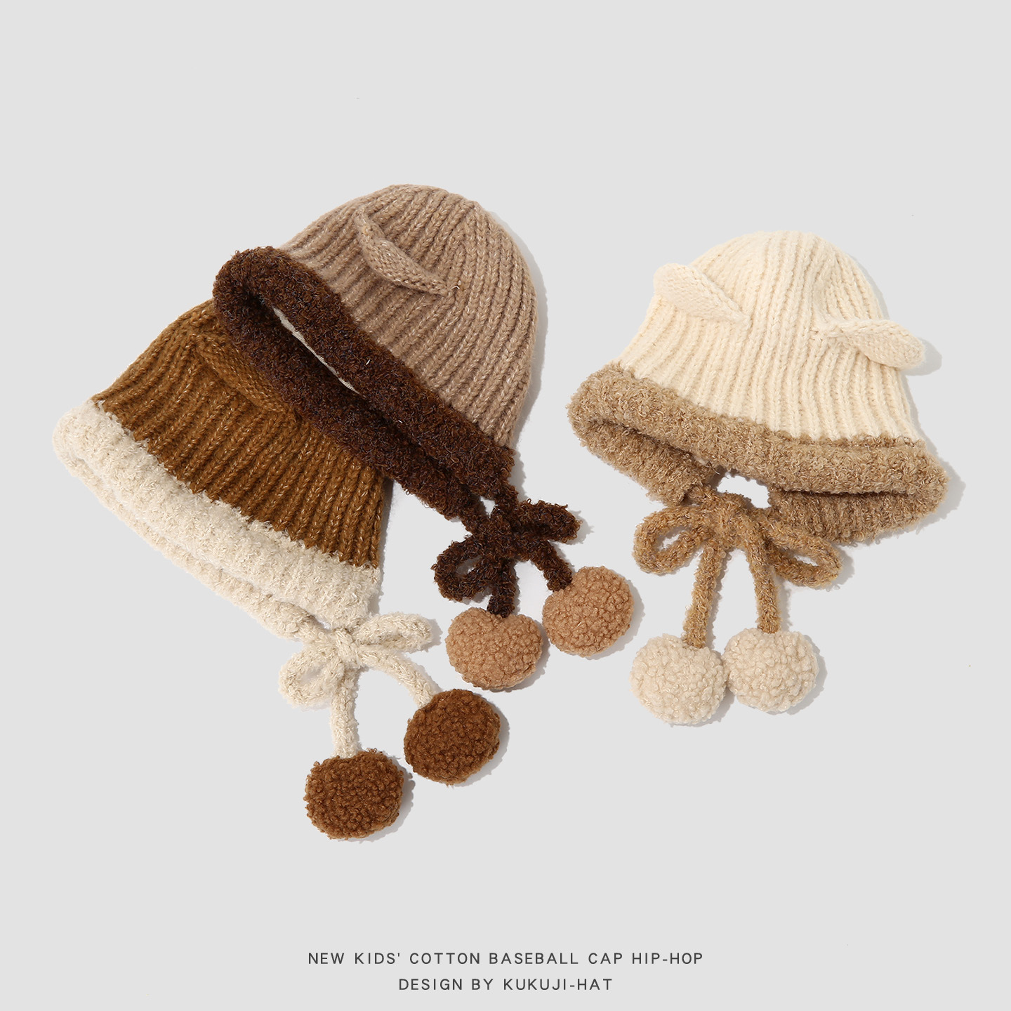 秋冬季宝宝毛线帽护耳帽儿童帽子可爱针织保暖男女童大童套头帽详情3