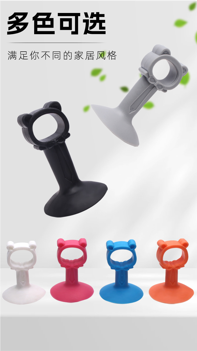 Silicone suction cup door suction, no need for drilling holes, bedroom bathroom mat, door handle cover, anti-collision window suction, extended pic 8