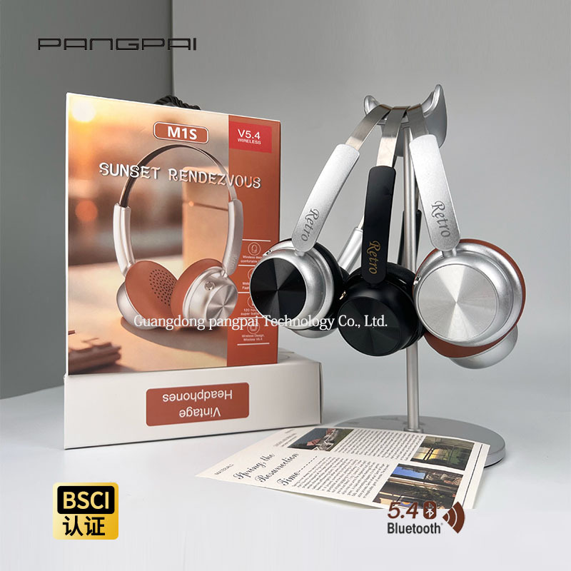 新潮复古金属头戴式蓝牙耳机无线5.4高音质运动手机通用现货厂家详情2