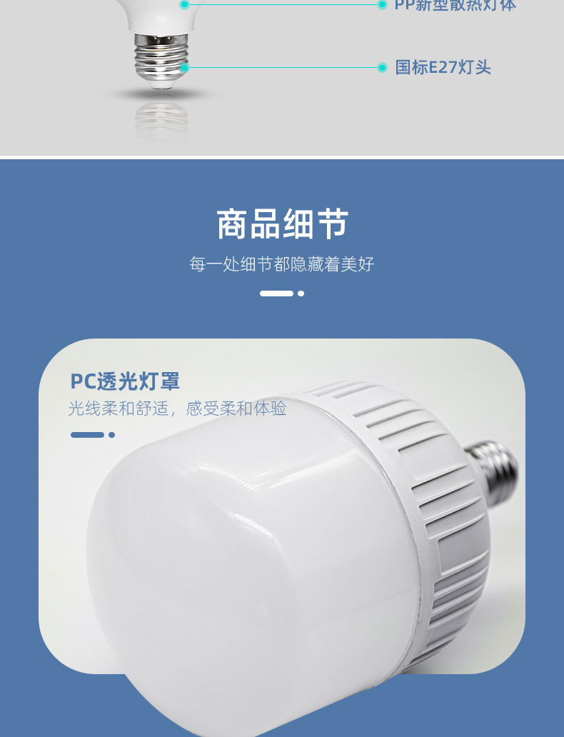 Bulb energy-saving, white Rich beauty, high rich handsome plastic-coated aluminum diamond model factory direct sales, wholesale screw socket LED bulb pic 33