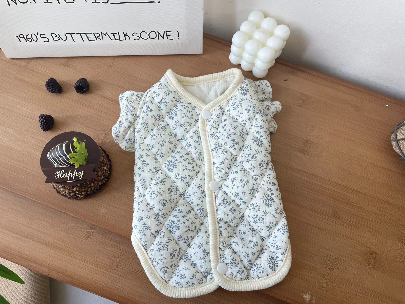 飞袖纱布宠物衣服加棉家居服小型犬小狗狗秋冬装保暖小猫咪猫衣服详情23