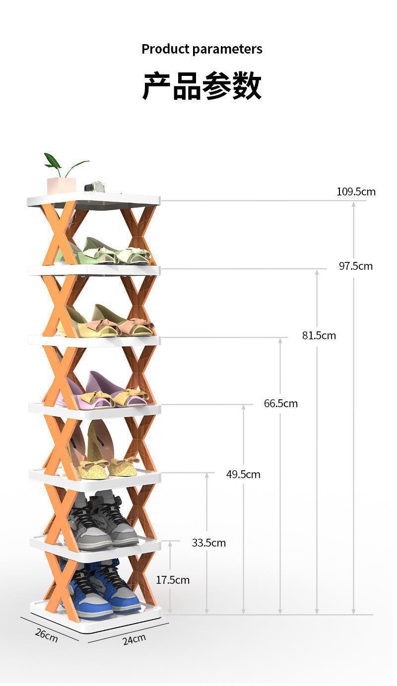 新品推荐家用收纳置物架 多层可折叠款客厅宿舍整理架DIY简易鞋架详情89