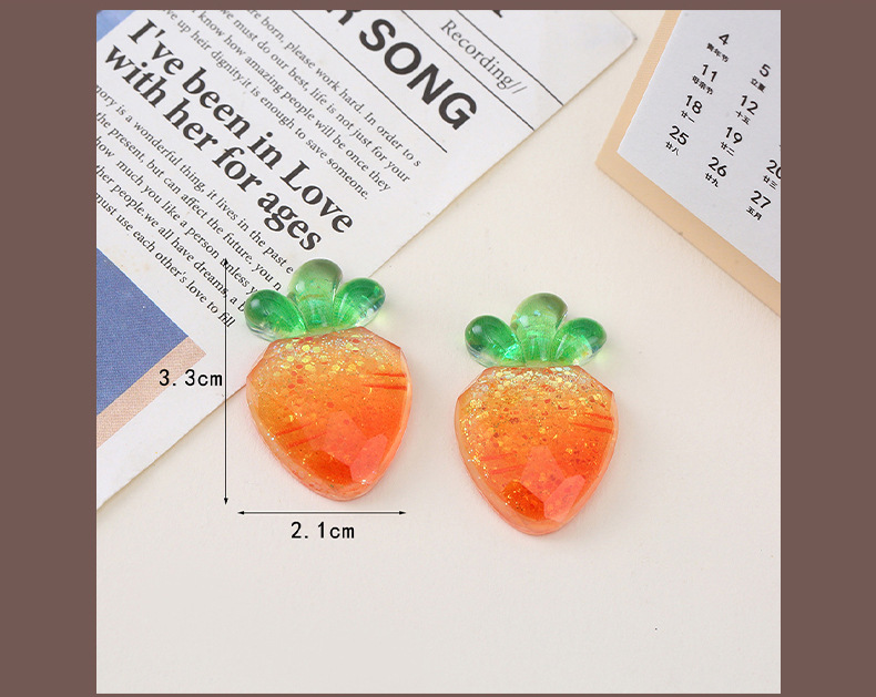New summer watermelon and strawberry fruit epoxy resin AB glue jewelry accessories, diy phone cases, hair clips, hair ties, water cup decorations pic 16