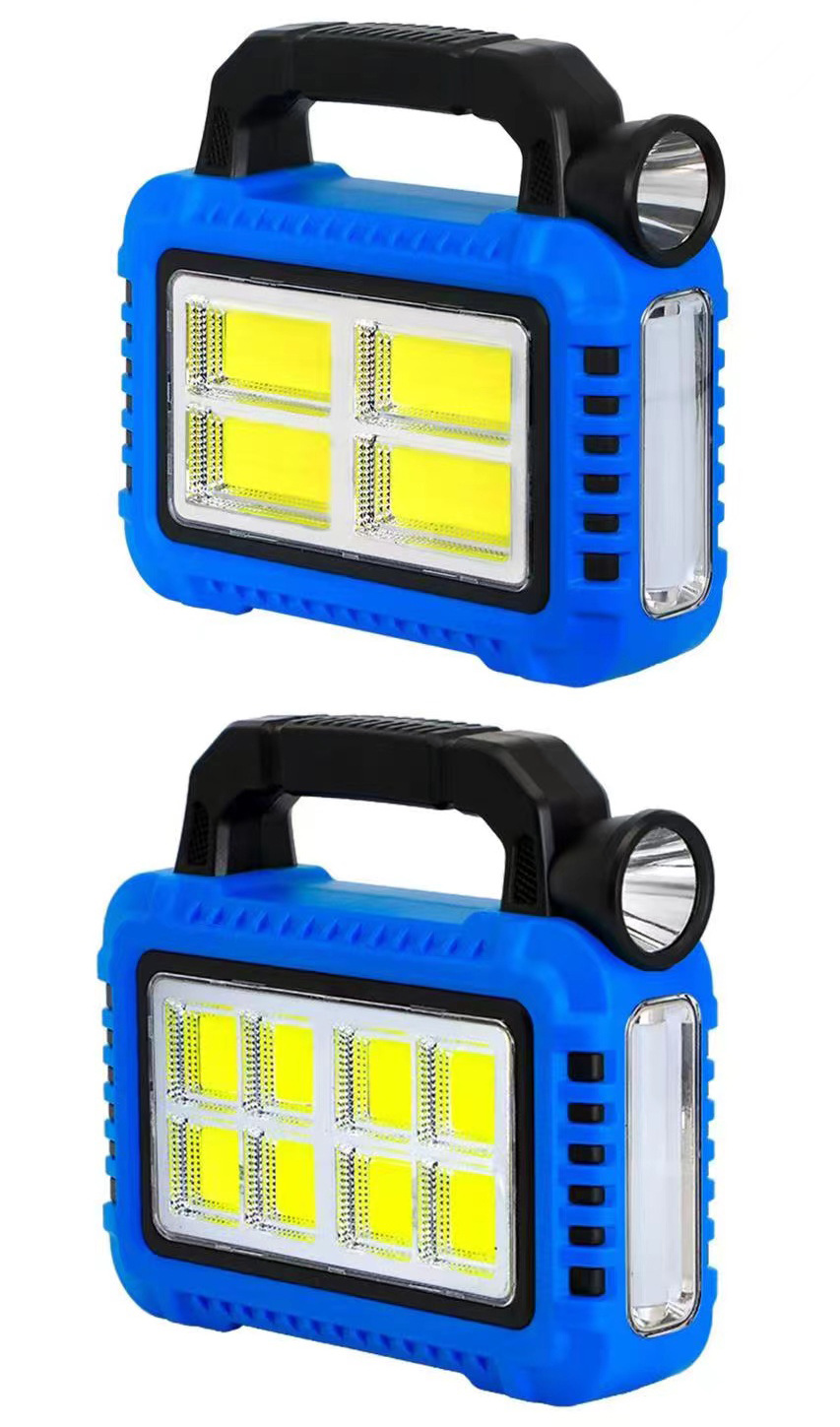 New solar-powered multi-functional portable lamp, outdoor high-intensity lighting searchlight, emergency work light, flashlight pic 4