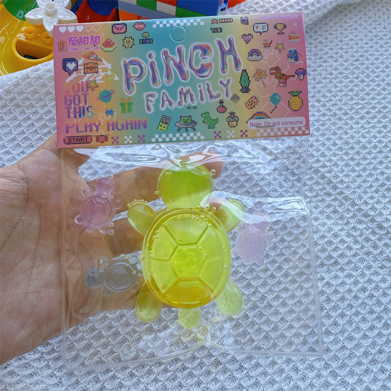 Creative transparent little turtle pinching fun children's Stress Relief and venting, stress-relieving sticky fun Kindergarten toys and gifts wholesale pic 9