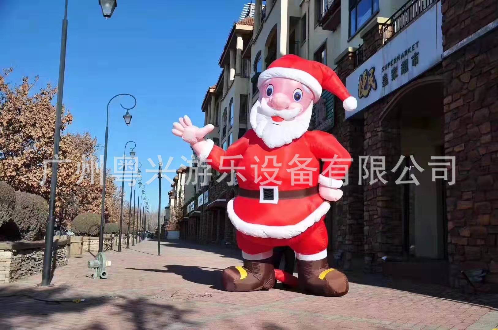 跨境圣诞气模LED发光充气老人摆件户外充气装饰品庭院圣诞节道具详情17