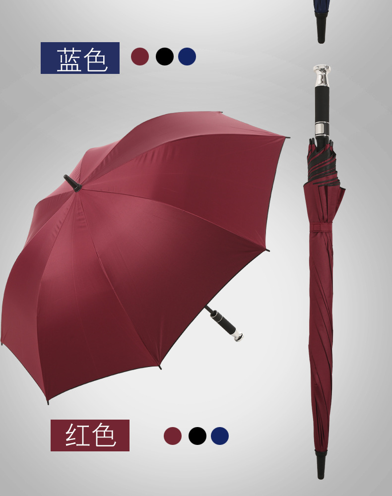 Long-handled automatic black rubber golf, Rolls-Royce, Audi, Mercedes-Benz, Bentley advertising umbrella, fixed umbrella pic 11