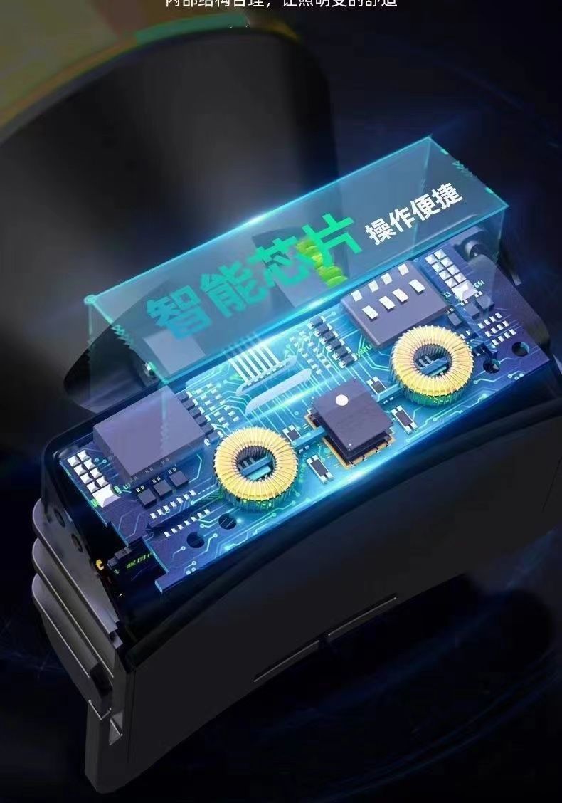 LED 黄光头灯超亮可充电头戴式强光感应特亮手电筒小型便携式夜详情8