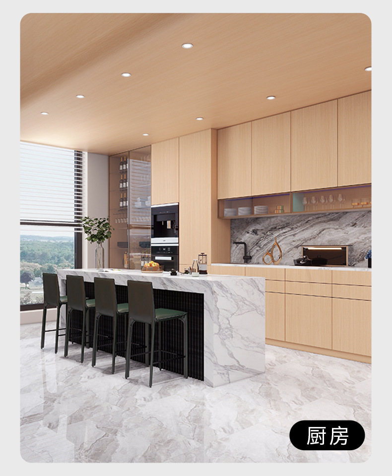 Extra-thick wood grain stickers, wall panels, waistlines, oil-proof stickers, marble wall stickers pic 24
