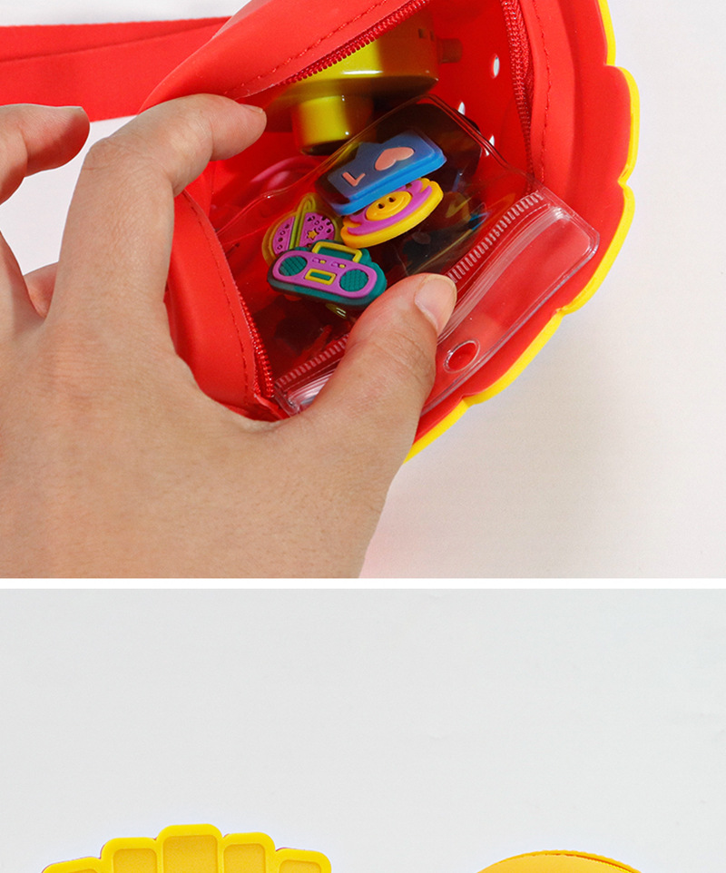 创意仿真食品硅胶洞洞包可爱薯条汉堡卡通儿童斜挎包批发玩具详情10