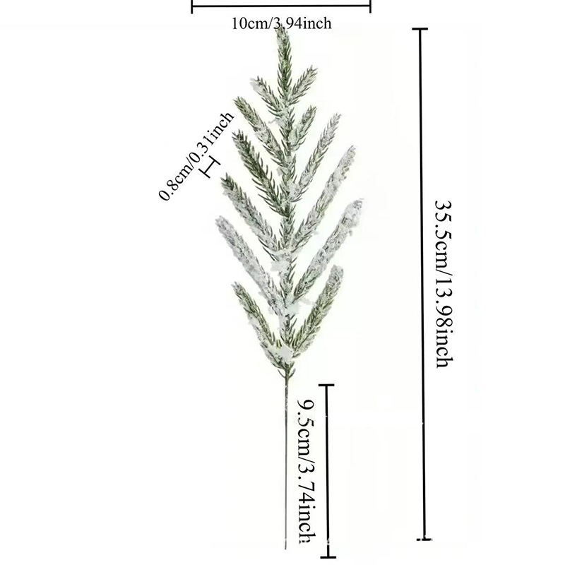厂家批发单支仿真软胶绿植手感束跨境爆品圣诞节装饰松针组合定制详情2