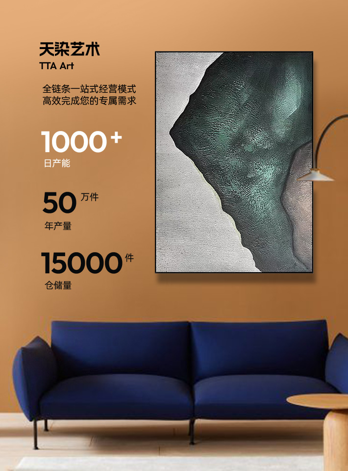 跨境热销手绘油画 波浪风景挂画轻奢壁挂玄关客厅卧室装饰画详情3