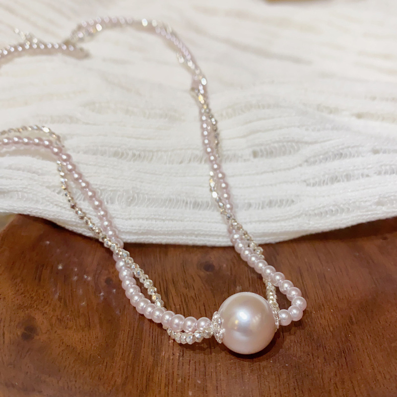 法式时尚珍珠双层项链女个性百搭气质温柔优雅锁骨链轻奢简约颈链详情9