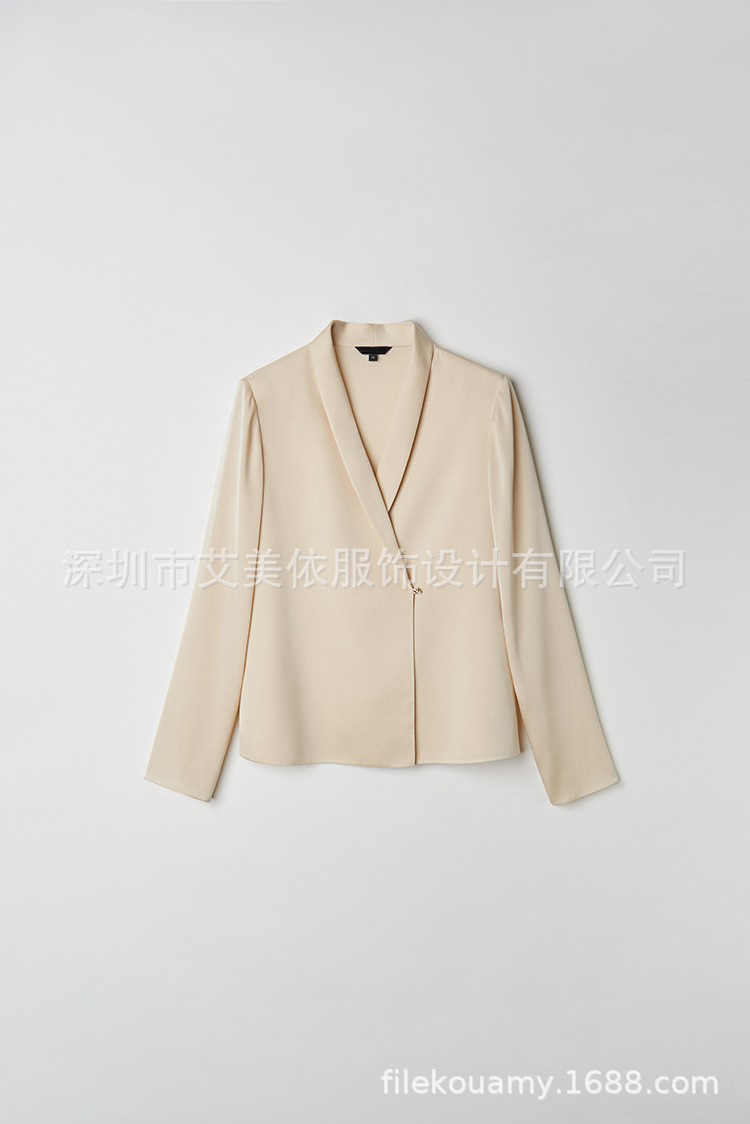 2023新精品双层真丝衬衫春夏衬衫女 重磅长袖OL通勤女装一件代发详情19
