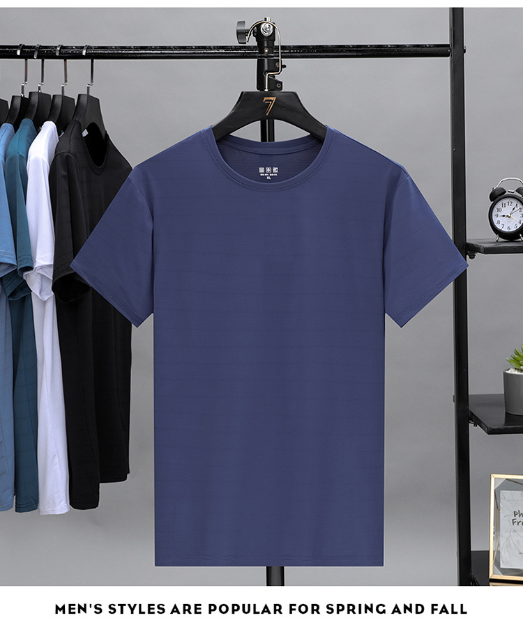 夏季情侣款高弹冰丝速干T恤高品质运动休闲百搭宽松防紫外线短袖详情16