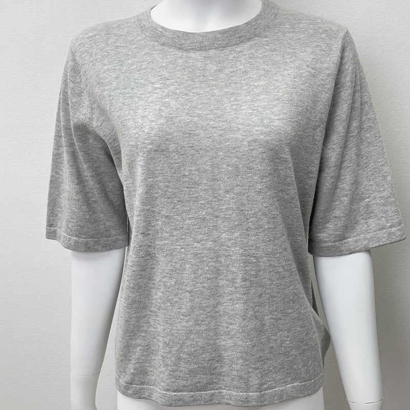 New ROW style ~UPW linen + cotton round-neck short-sleeved T-shirt, refreshing and versatile, casual and commuting, elegant and intellectual woman pic 9