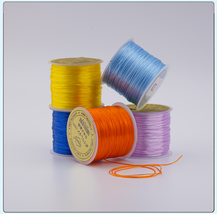 进口扁丝弹力线水晶手串弹力绳佛珠宝文玩手链松紧线diy手工耐磨详情3