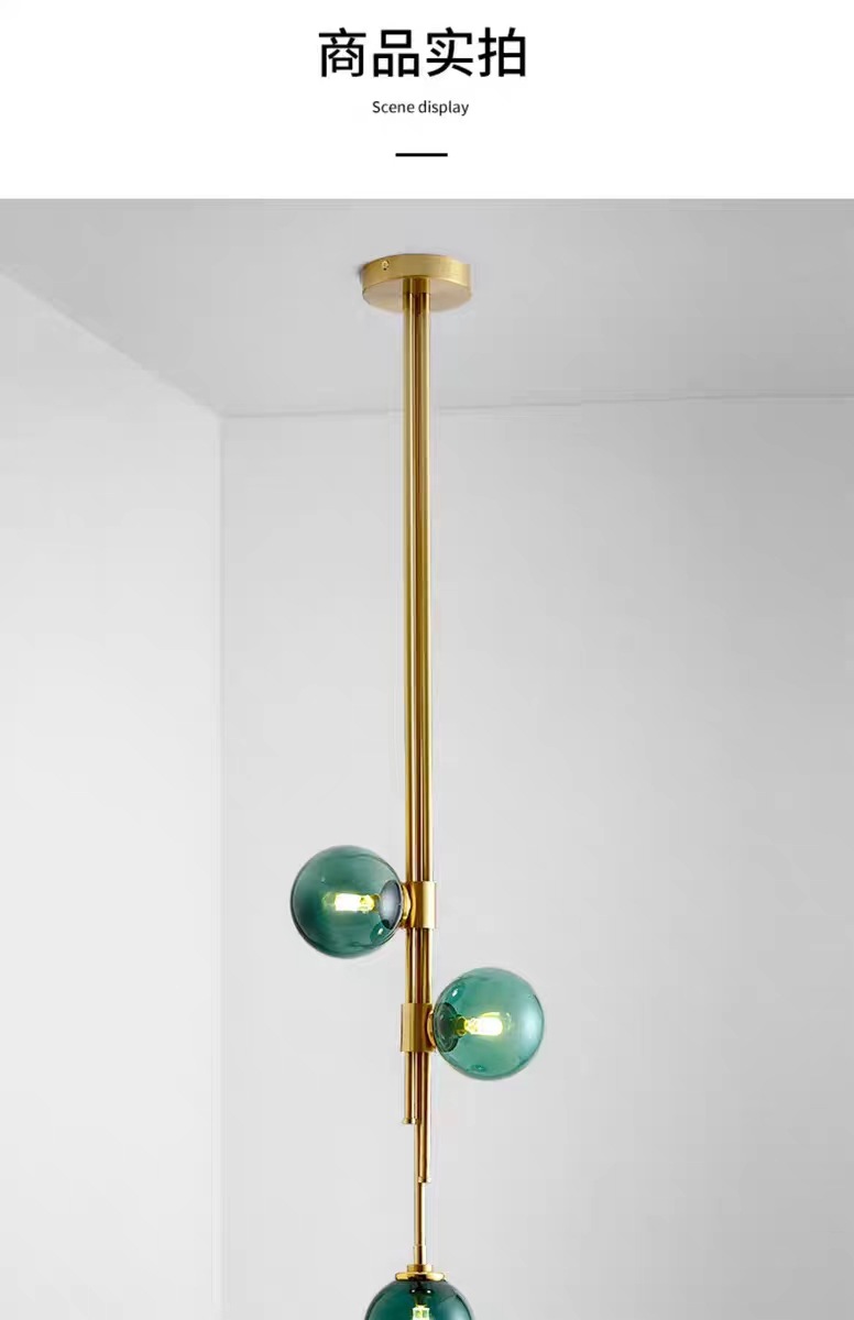 New modern light luxury Nordic creative bedroom bedside chandelier, simple and individual living room model room chandelier, full-house manufacturer pic 8