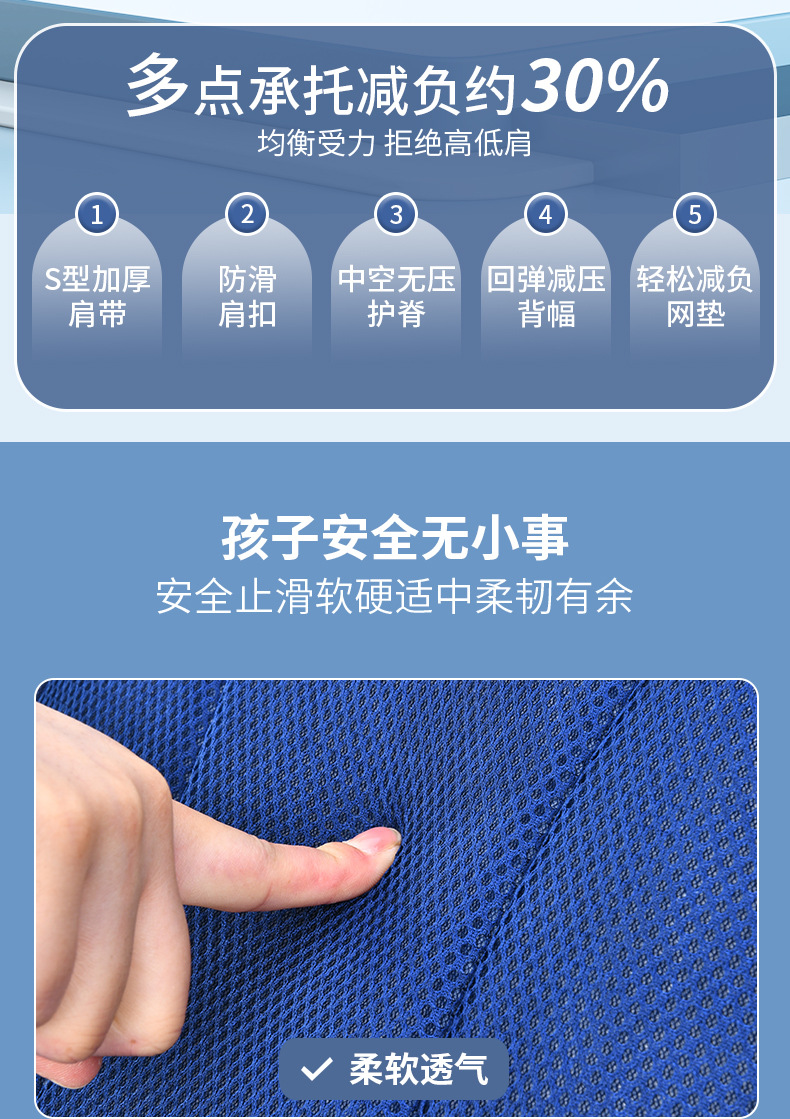 定制logo书包小学生儿童双肩包印字印logo图案订做护脊减负男孩女详情14